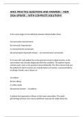 ANCC PRACTICE QUESTIONS AND ANSWERS &vert; NEW 2026 UPDATE &vert; WITH COMPLETE SOLUTION&excl;&excl;