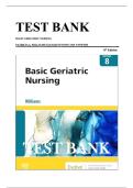 Test Bank For Basic Geriatric Nursing&comma; 8th Edition by Patricia A&period; Williams ISBN&colon;9780323828888 All Chapters With Questions And Answers 100&percnt; Complete A&plus; Guide