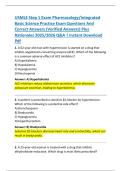 USMLE Step 1 Exam Pharmacology&sol;Integrated  Basic Science Practice Exam Questions And  Correct Answers &lpar;Verified Answers&rpar; Plus  Rationales 2025&sol;2026 Q&A &vert; Instant Download  Pdf 