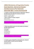 USMLE Mechanisms of Drug Action Practice  Exam Questions  And Correct Answers  &lpar;Verified Answers&rpar; Plus Rationales  2025&sol;2026 Q&A &vert; Instant Download Pdf 