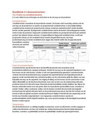 Samenvatting Kosten en kostprijs