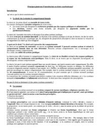 Principes g&eacute;n&eacute;raux du droit constitutionnel