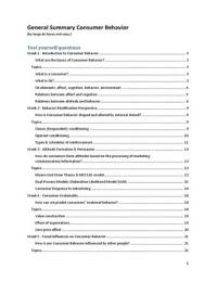 Consumer Behaviour Samenvatting