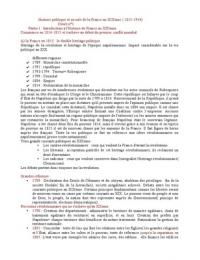 Histoire politique et sociale de la France au XIX &egrave;me si&egrave;cle&period;
