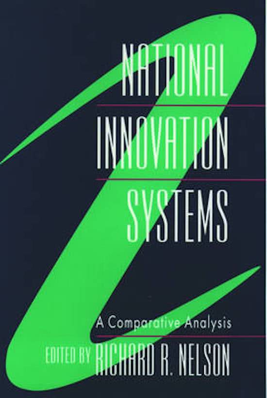 GEO1-2208 Innovation Systems Samenvatting (Diamond model,SI,NIS,RIS,SIS,TIS,IES,EES,MLP,SNM)