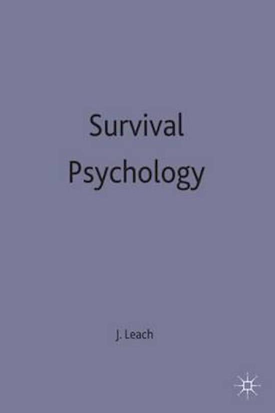 Samenvatting Leach - Survival Psychology & aantekeningen college over boek
