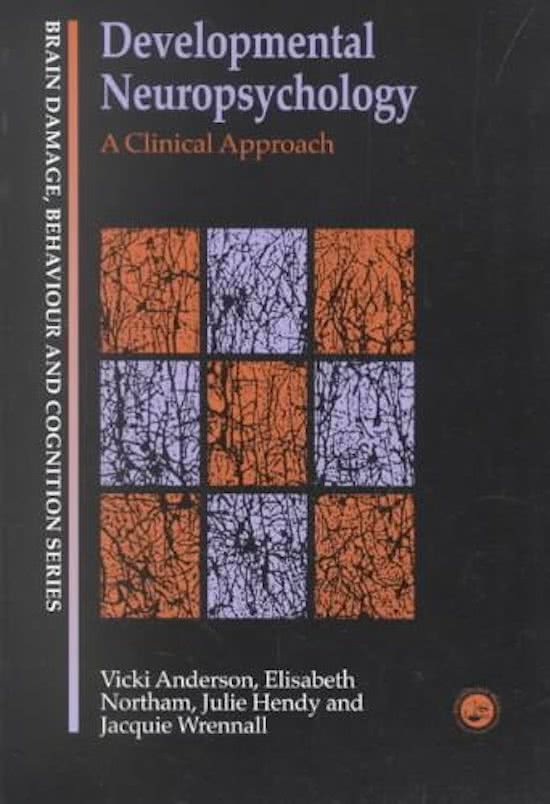 Samenvatting Pediatrische Neuropsychologie (boek & aanvullende artikelen)