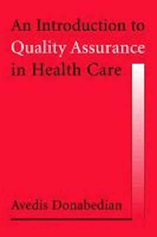 An Introduction to Quality Assurance in Health Care
