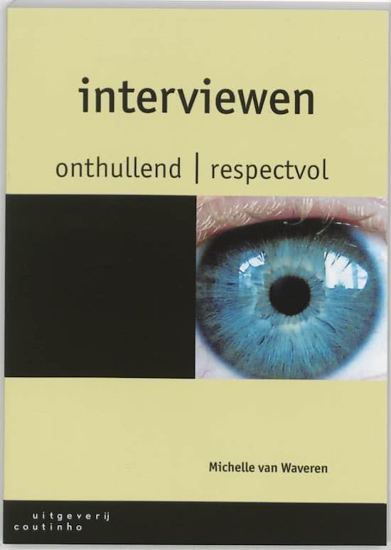 Samenvatting Boek Interviewen van Van Waveren