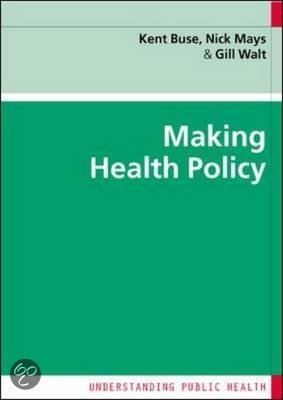 Thematische samenvatting Regulation and Organisation of Health Care, bevat alle tentamenstof