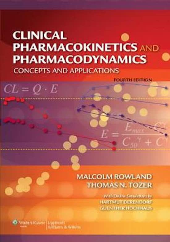 Fakin - farmacokinetiek/farmacodynamiek samenvatting