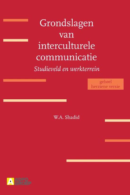 Samenvatting boek Grondslagen van interculturele communicatie