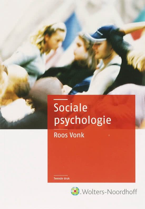 Sociale psychologie Roos Vonk  H3,7,8,10