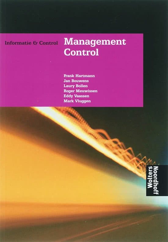 Management control 3.1/3.3