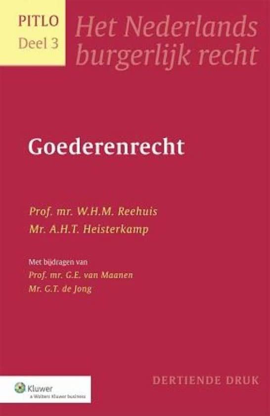 Rechtsgeleerdheid - Goederenrecht verplichte jurisprudentie S1 (cijfer: 8,5) (document volgt)