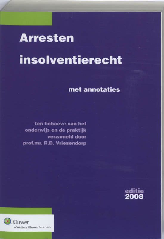Arresten insolventierecht / 2008