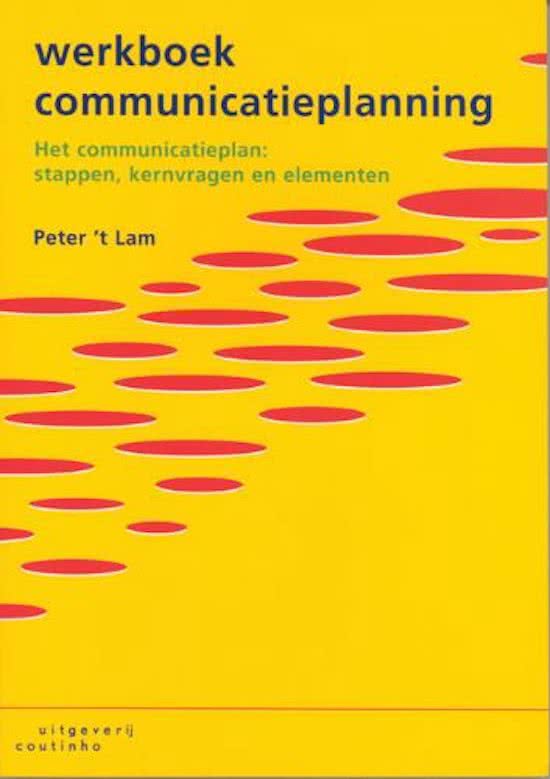 Werkboek communicatieplanning, samenvatting