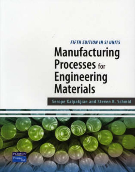 Samenvatting Hoofdstuk 2, Boek: Manufacturing Processes for Engineering Materials