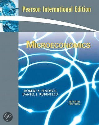 Summary of the book 'microeconomics' by Pindyck & Rubinfeld
