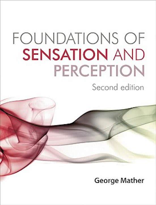 Foundations of Sensations and Perception - Mather