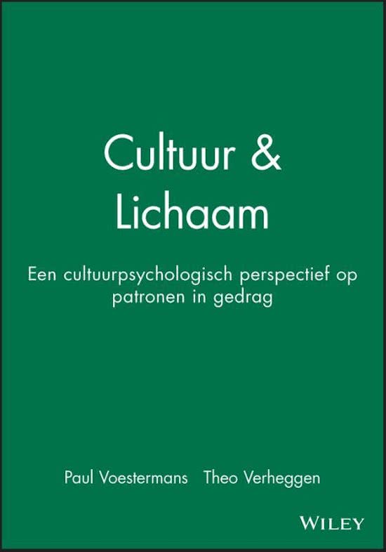Cultuur & Lichaam - Cultuurpsychologie