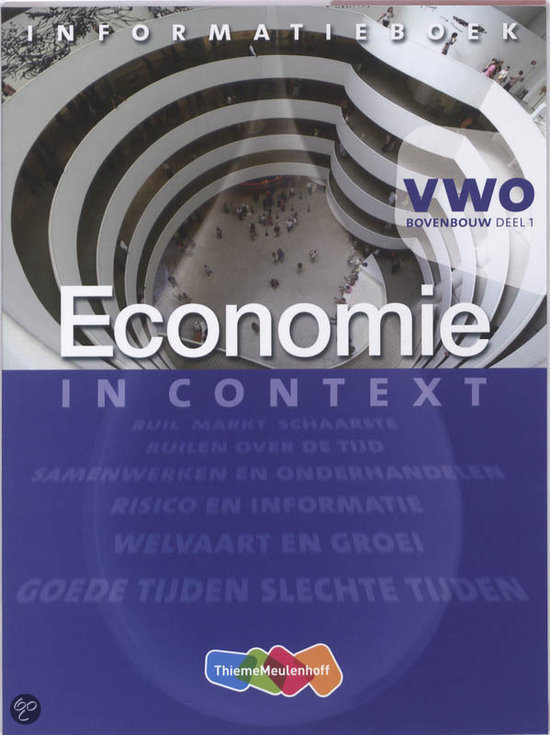 Economie In Context informatie boek 1 VWO bovenbouw