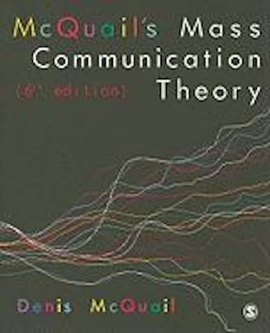 McQuail's Mass Communication Theory, Summary. Chapters 9-14 