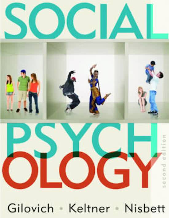 Social Psychology, Gilovich - Exam Preparation Test Bank (Downloadable Doc)