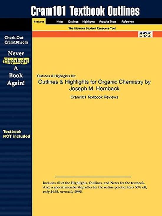 Outlines & Highlights for Organic Chemistry, 2nd Edition by Joseph M. Hornback