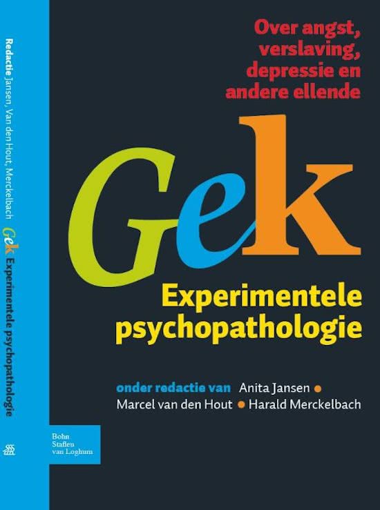 Samenvatting Gek - Experimentele Psychopathologie