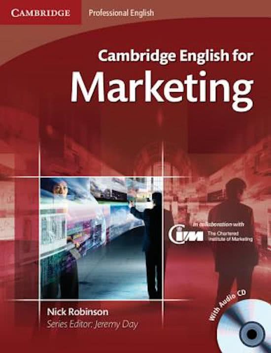 Cambridge English for Marketing Woordenlijst H1,2,3,5,6,7,9 en 10