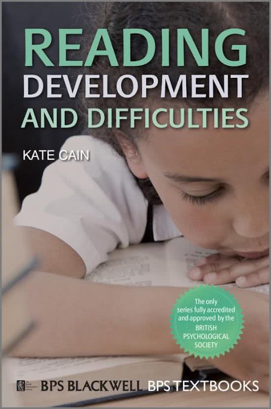 Samenvatting Cain - Reading Development And Difficulties