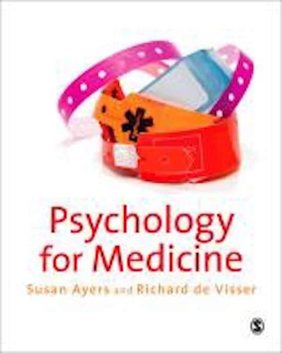 Samenvatting Psychology for Medicine (Ayers & De Visser)