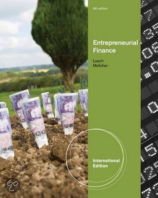 Entrepreneurial Finance (Leach & Melicher)
