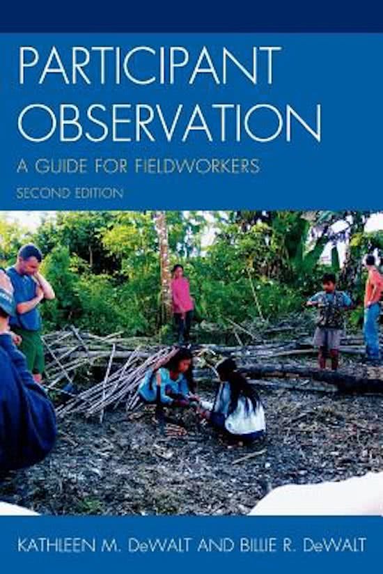 Participant observation - a guide for fieldworkers 