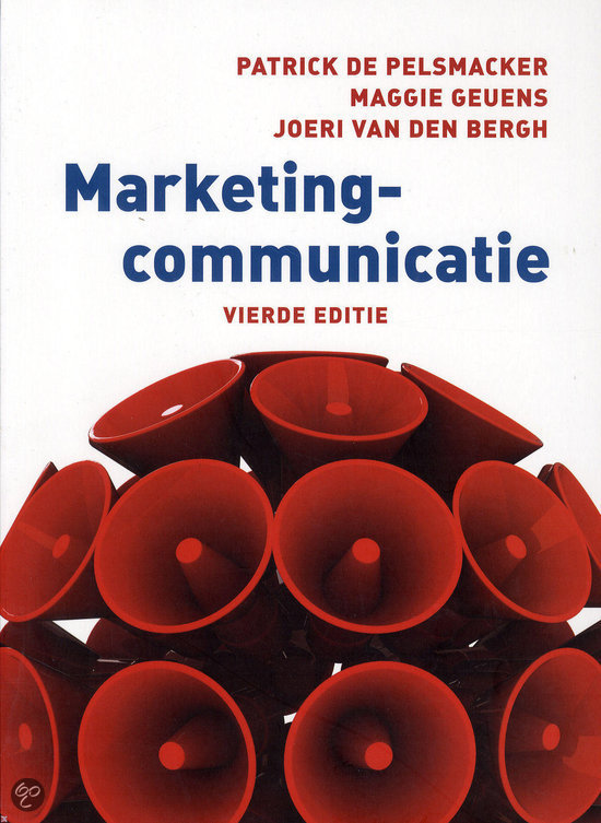 Samenvatting boek marketingcommunicatie 2017, mr. Coomans PXL 
