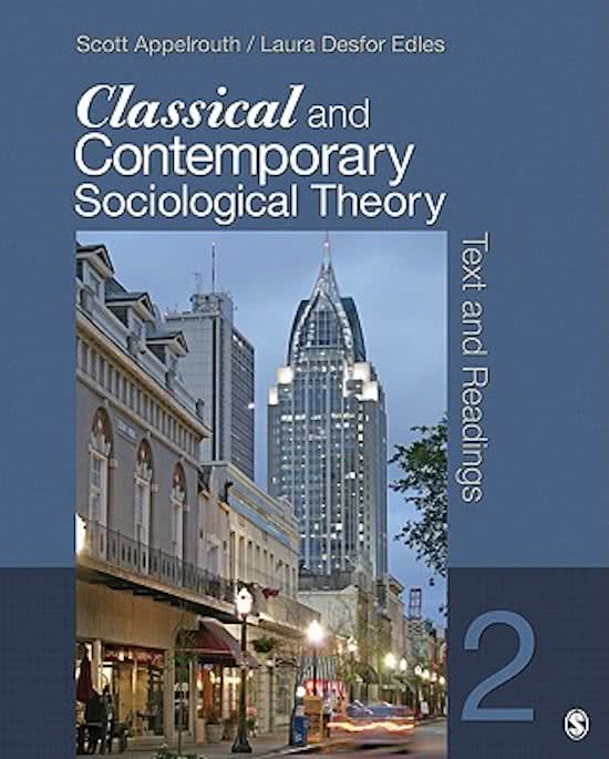 Samenvatting sociologie de klassieken
