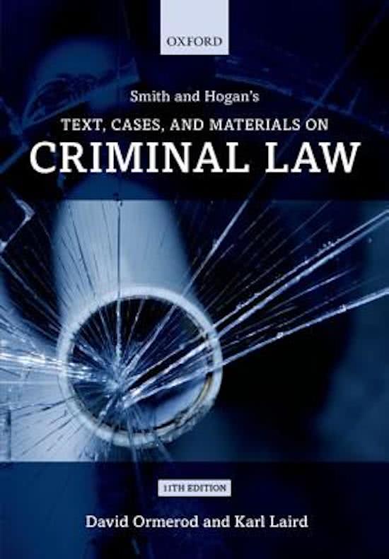 Smith and Hogan\'s Text, Cases, and Materials on Criminal Law