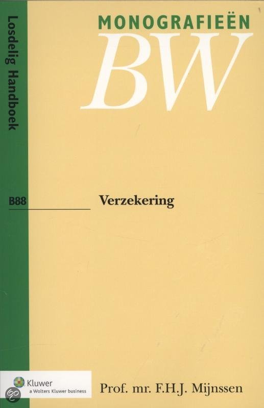 Monografieen BW B88 - Verzekering