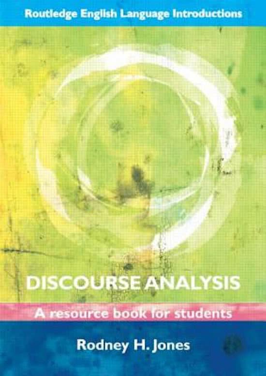 Discourse Analysis Rodney H. Jones