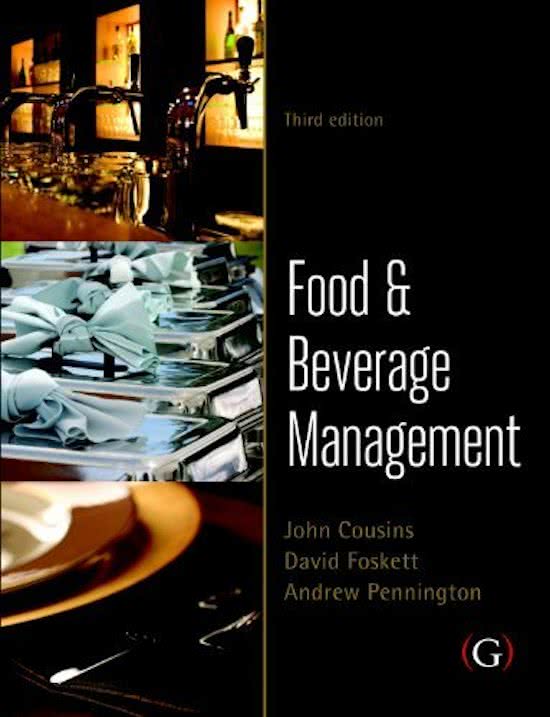 Food and Beverage Management (jaar 2)