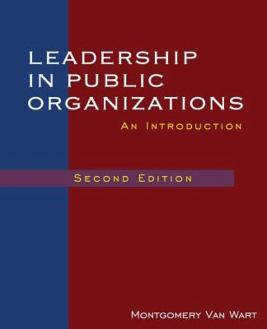 Van Wart - Leadership in Public Organizations
