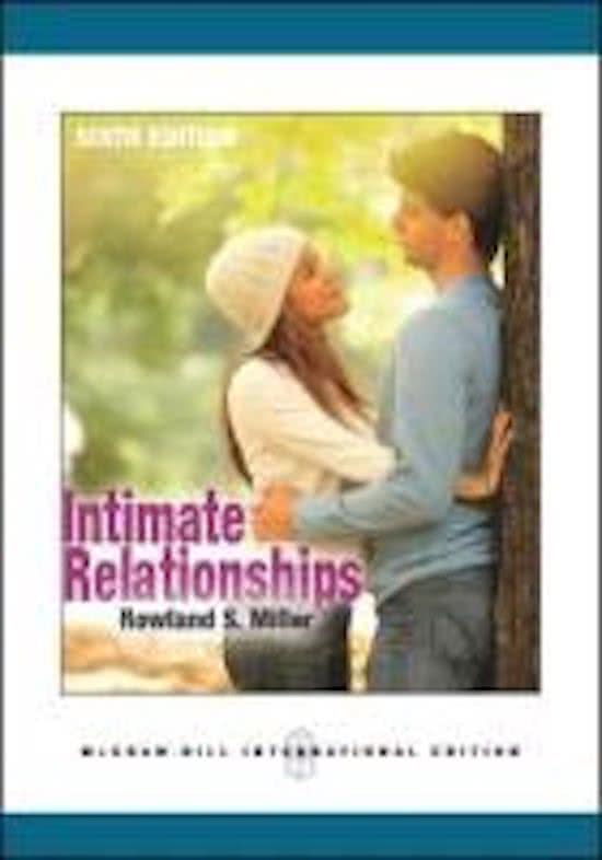 Oefententamen Intimate relationships - Miller 