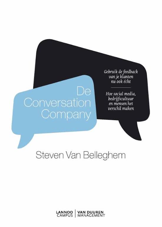 Samenvatting De Conversation Company, ISBN: 9789081516334  Converstation Management