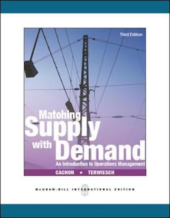 Solution Manual for  Matching Supply with Demand An Introduction to Operations Management, 5th Edition Cachon Chapter 2-19 A+