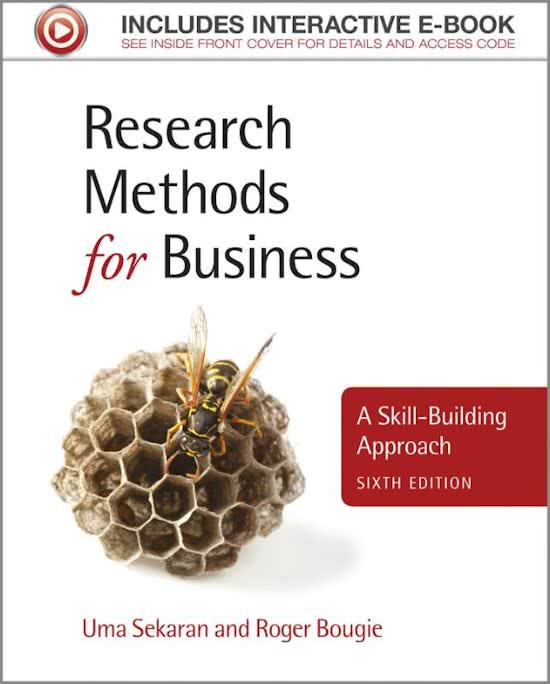 Summary Book, Research Method for Business, Chapters for BRT Exam 