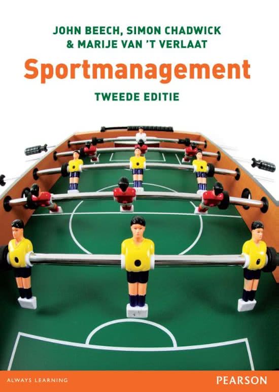 Samenvatting Sportmanagement, alle behandelde lesstof SPECO/JCU-1e jaars 2014 Commerciële Economie