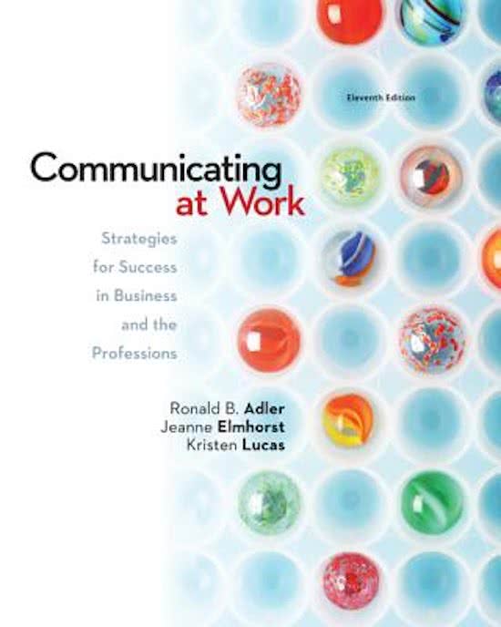 Chapter 1 - Communicating at Work, Public speaking for professionals