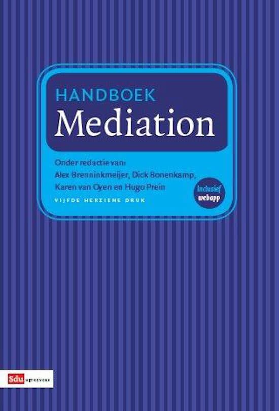Leerwerk Handboek Mediation hoofdstuk 11