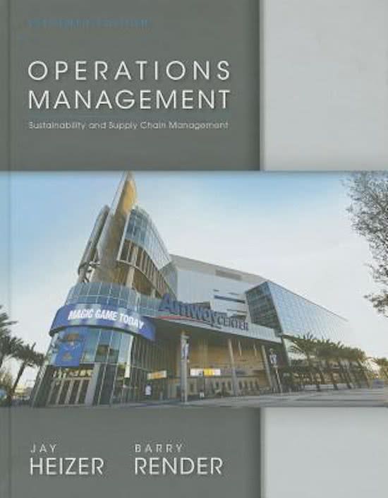 Test bank for heizer operations management 14th Edition, Questions & Answers | Complete Guide